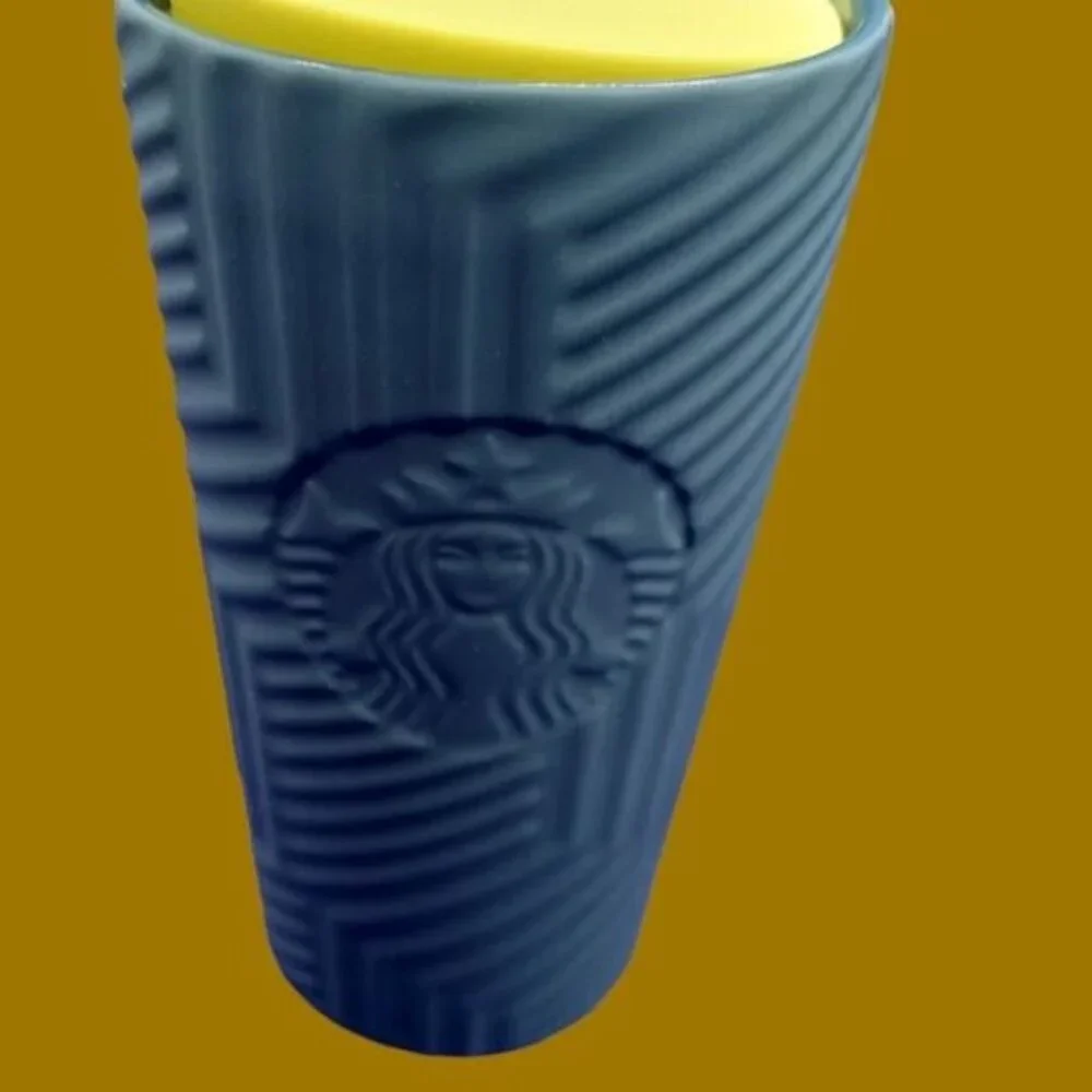 Starbucks geometric ceramic tumbler winter 12 oz